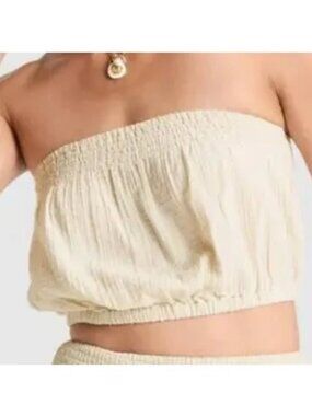 Universal Thread size Large Crinkle Gauze Tube Top NEW Tan-colored